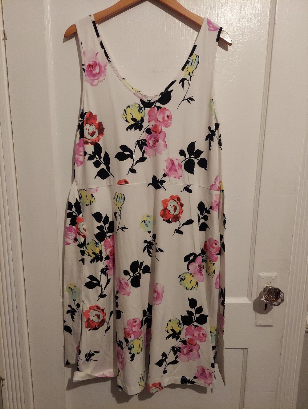 Apt. 9 Dress Womens Plus XXLarge Floral Flowy Aline Tie Waist Summer Casual